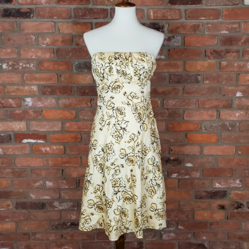 Ann Taylor LOFT Floral Strapless Dress
